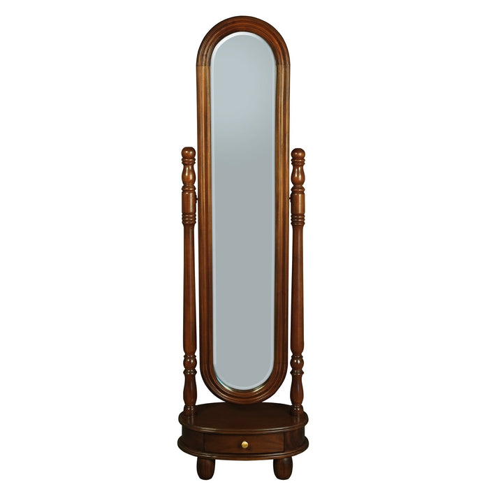 Sierra 1 Drawer Oval Mirror Stand