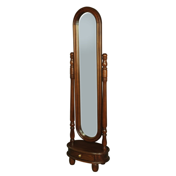 Sierra 1 Drawer Oval Mirror Stand