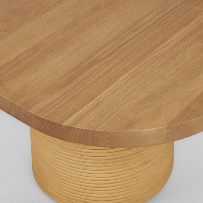 Leo Rectangular Waterfall Edge Coffee Table Natural