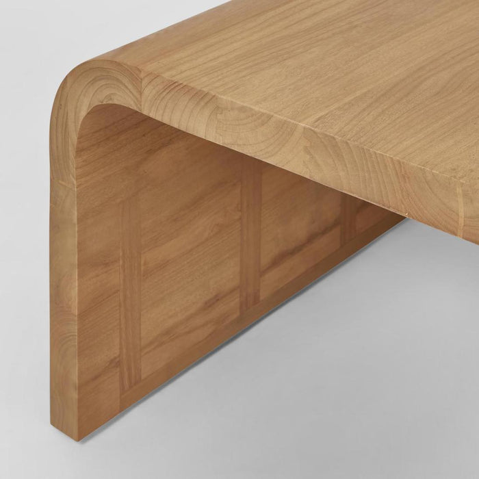 Leo Rectangular Waterfall Edge Coffee Table Natural