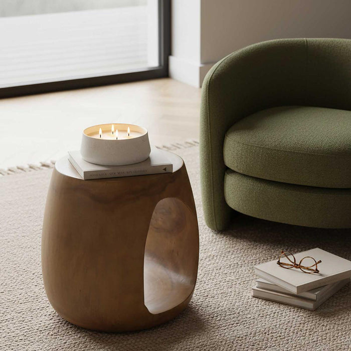 Hobart Wooden Side Table Natural - Living Room