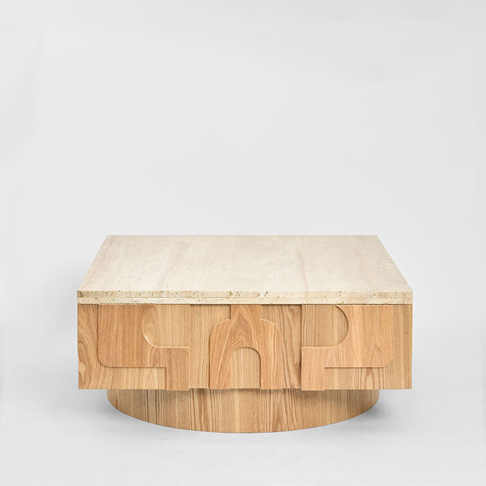 Solara Square Travertine Coffee Table