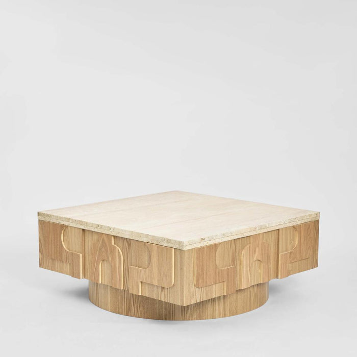 Solara Square Travertine Coffee Table