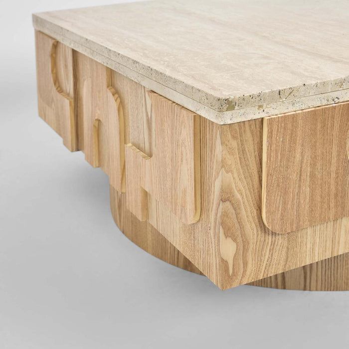 Solara Square Travertine Coffee Table