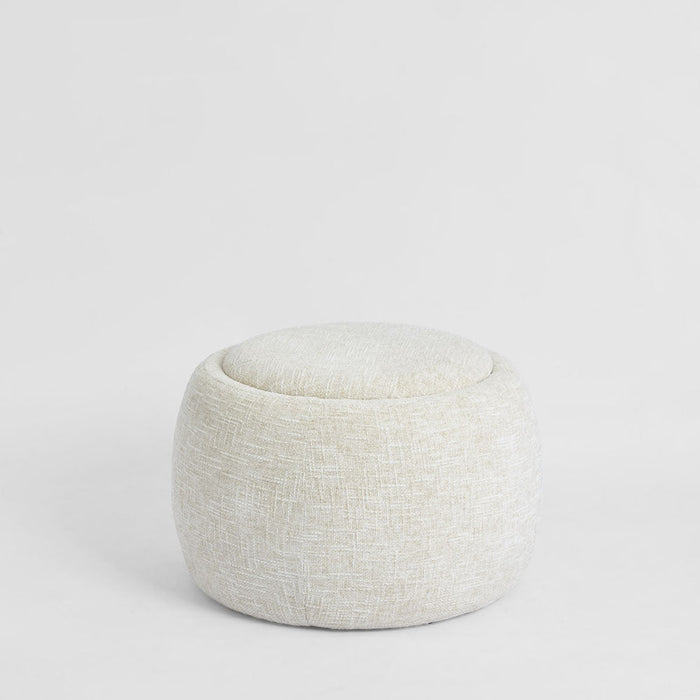 Cove Side Table Storage Ottoman Oak Natural