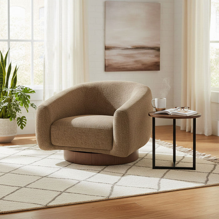 Jude Swivel Armchair Brown -Living Room & Bedroom
