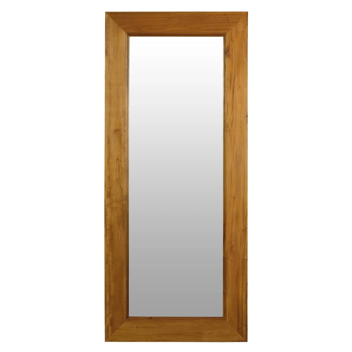 Nevada Rectangular Floor Stand Mirror - Light Pecan