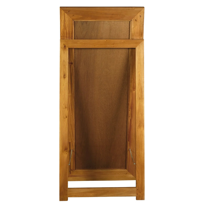 Nevada Rectangular Floor Stand Mirror - Light Pecan