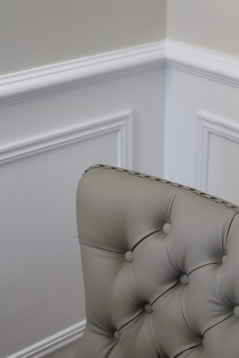 Grey Elena Faux Leather Dining Chair