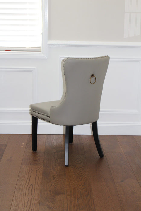 Grey Elena Faux Leather Dining Chair