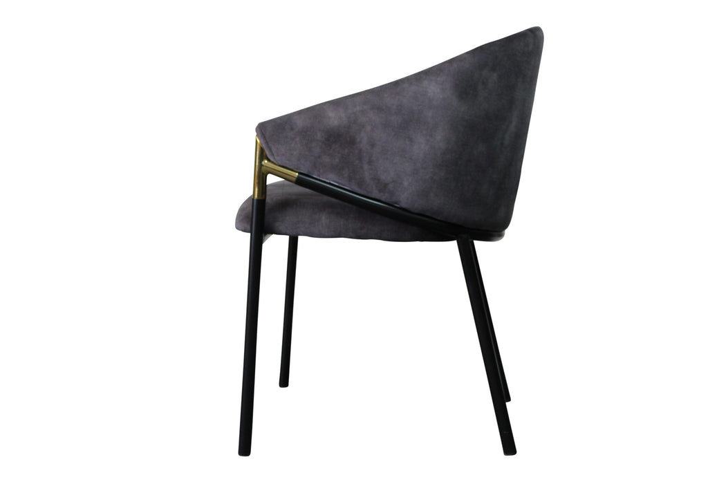 Manhatton Chair Velvet - Charcoal