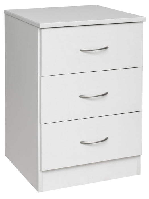 Mission 3 Drawer Bedside Table - Walnut