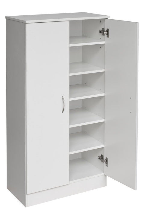 Mission 2 Door Shoe Cabinet 61cm W x 120cm H - White