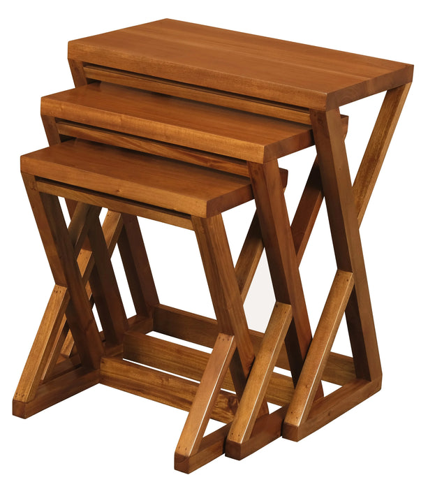 Manhattan Nesting Tables Set of 3 - Light Pecan