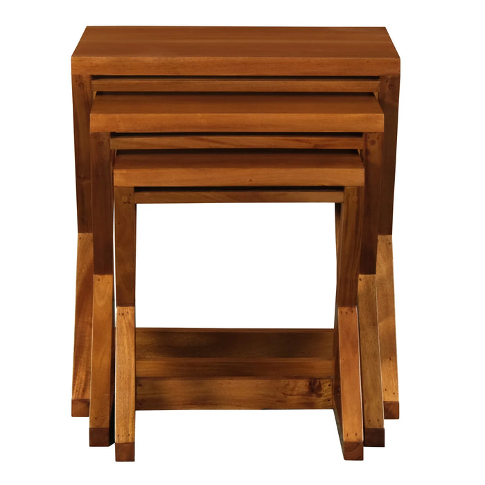 Manhattan Nesting Tables Set of 3 - Light Pecan