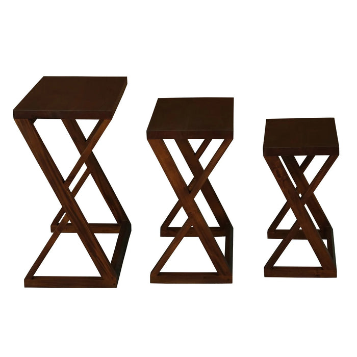 Manhattan Nesting Tables Set of 3 - Mahogany