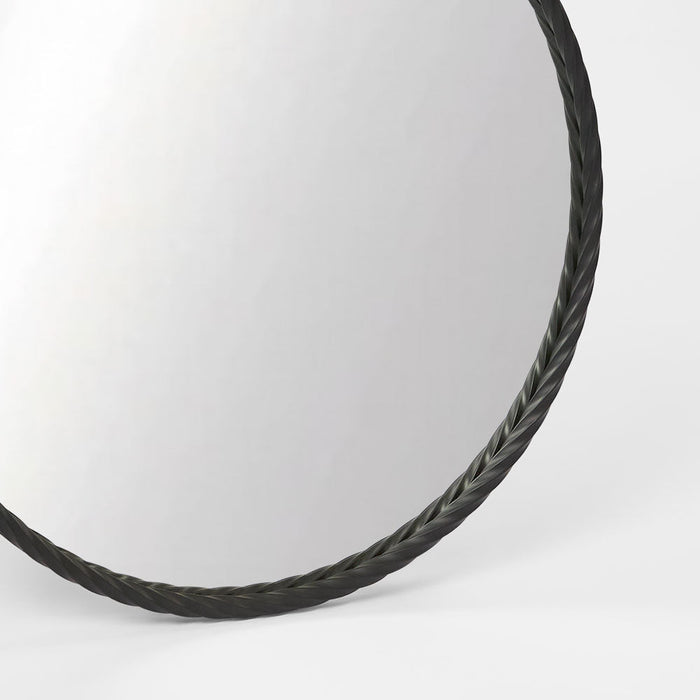 Palais Round Mirror Small Black 70cm