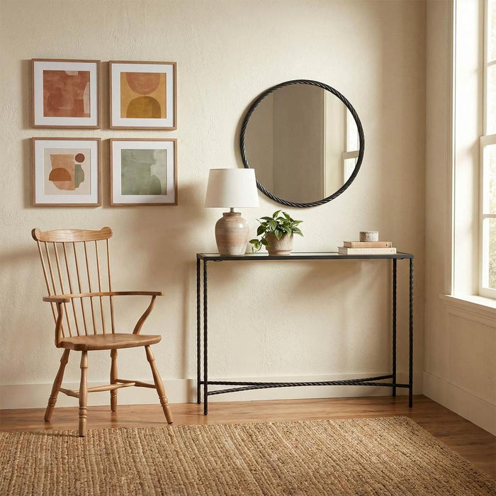 Palais Round Mirror Small Black 70cm