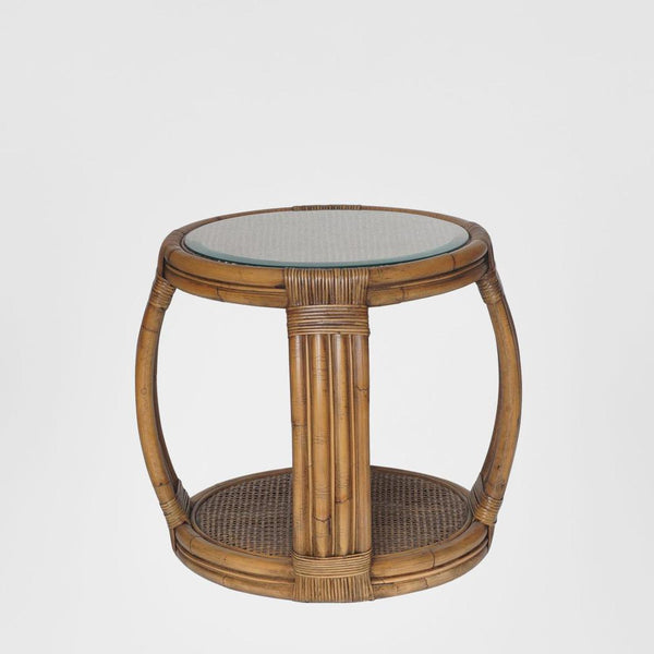 Cayman Rattan Hamptons Round Side Table