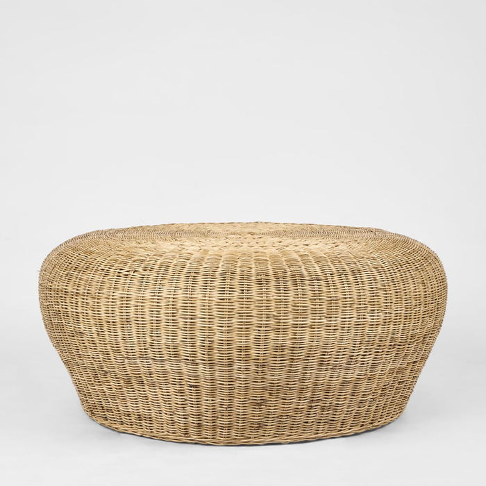 Island Natural Round Rattan Coastal Coffee Table - Sydney