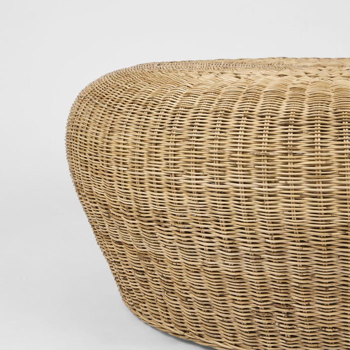 Island Natural Round Rattan Coastal Coffee Table - Sydney