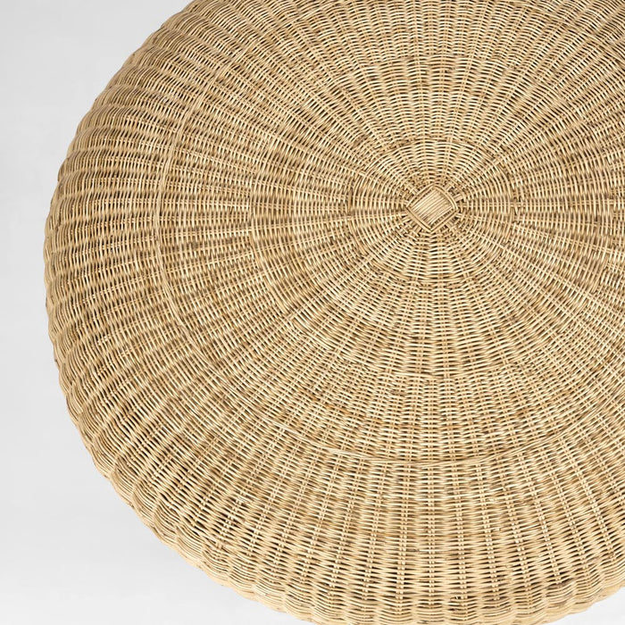 Island Natural Round Rattan Coastal Coffee Table - Sydney