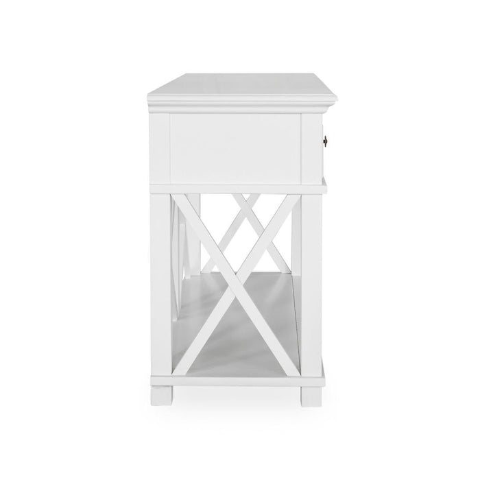 West Beach Hamptons 2 Drawer Hallway Console Table White - 130cm