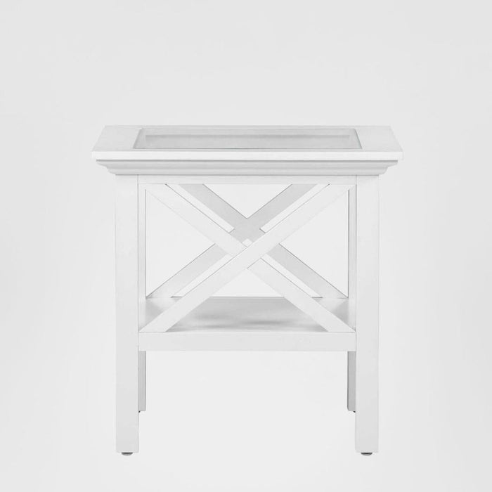 Sorento White Square Side Table