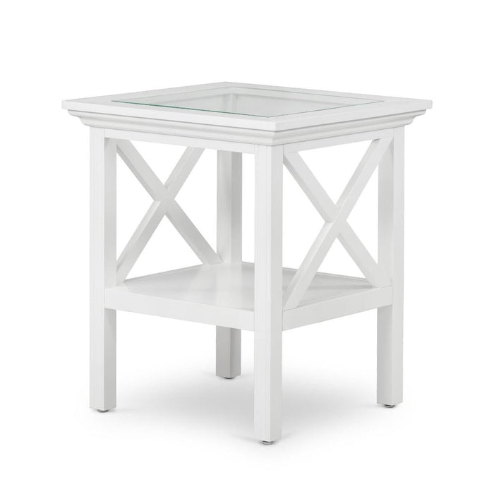 Sorento White Square Side Table