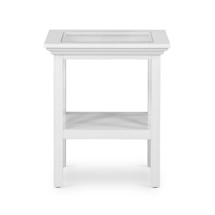 Sorento White Square Side Table