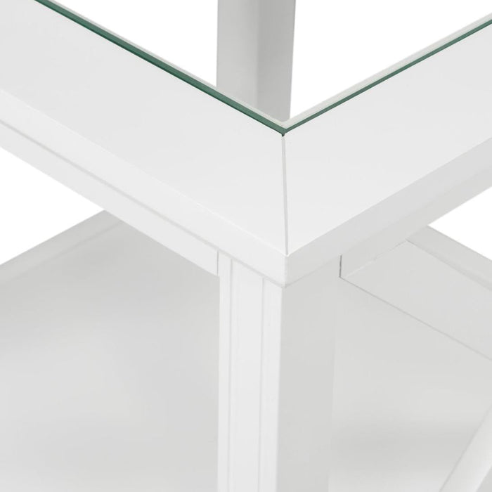 Sorento White Square Side Table
