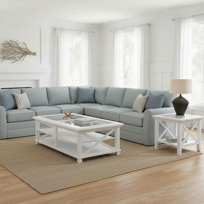 Sorento White Square Side Table
