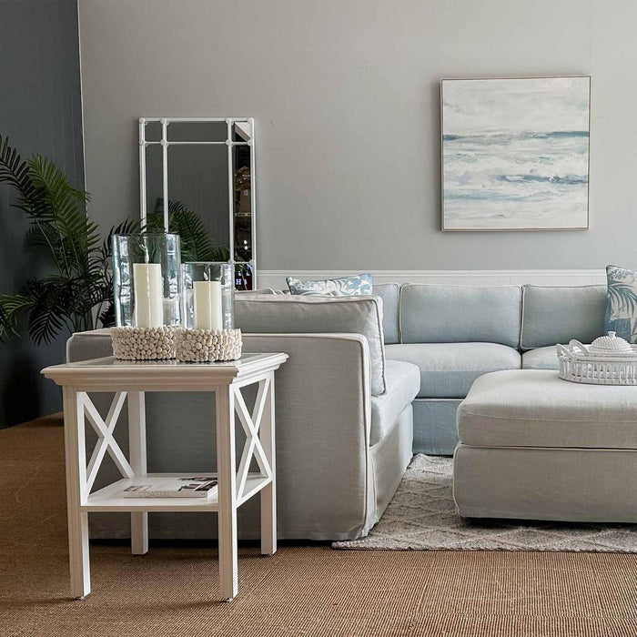 Sorento White Square Side Table