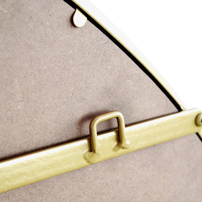 Amelia Gold Rimmed Round Paned Mirror, 120cm