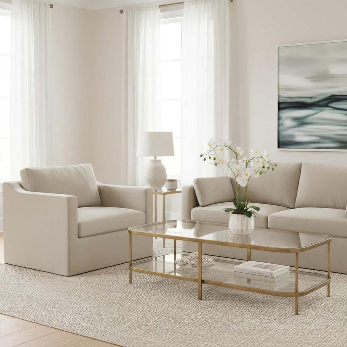 Lewis Rectangular Glass & Mirror Coffee Table