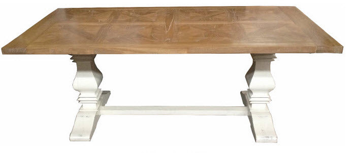 Kensington 200cm Rectangular Dining Table - Natural White Wash