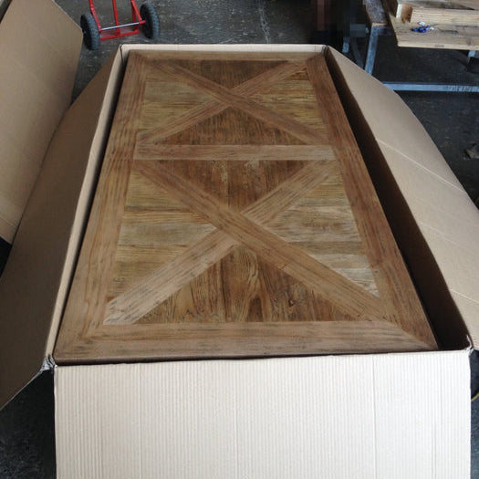 Parquetry 220cm Rectangular Recycled Elm Table