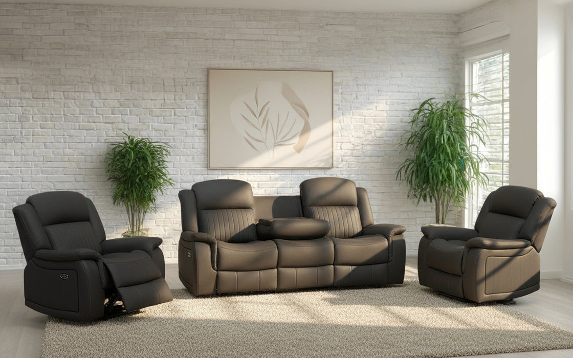 Intra 3-Piece Fabric Powered Recliner Lounge Suite