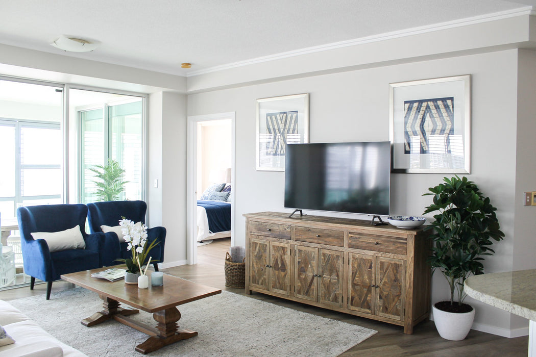 Parquetry Timber Sideboard Buffet