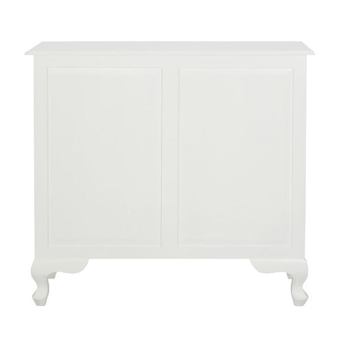 White Queen Anne Small Bookcase