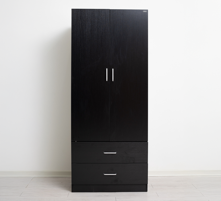 Remo 2 Door Drawer Wardrobe Black