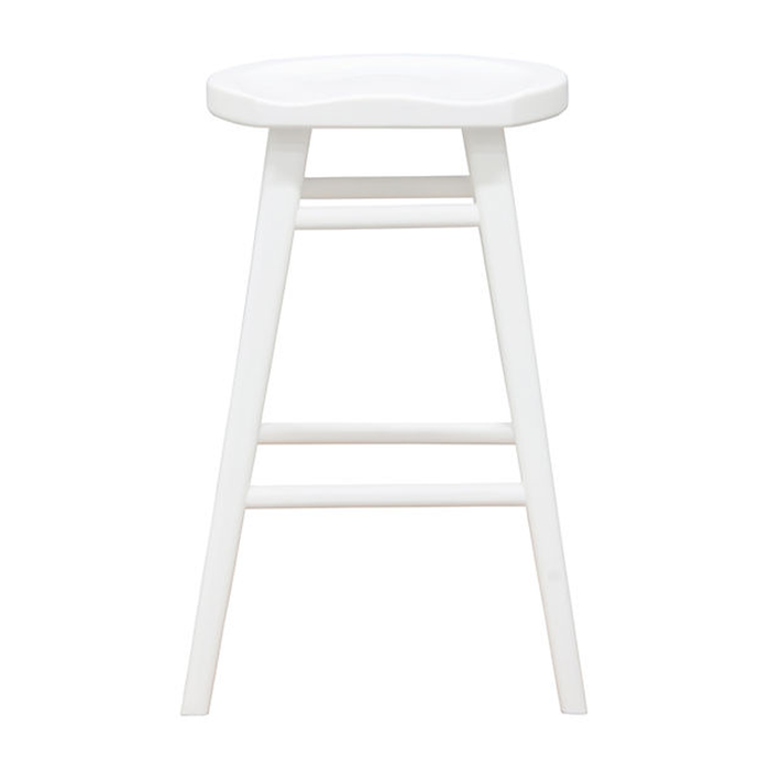 Scandinavian White Timber Kitchen Counter Stool