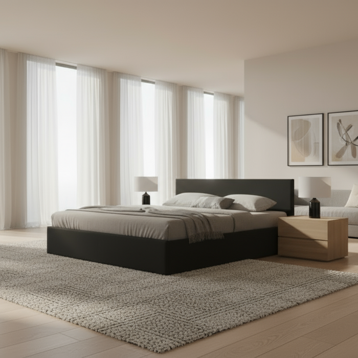 Monica Gas Lift Bed - Black