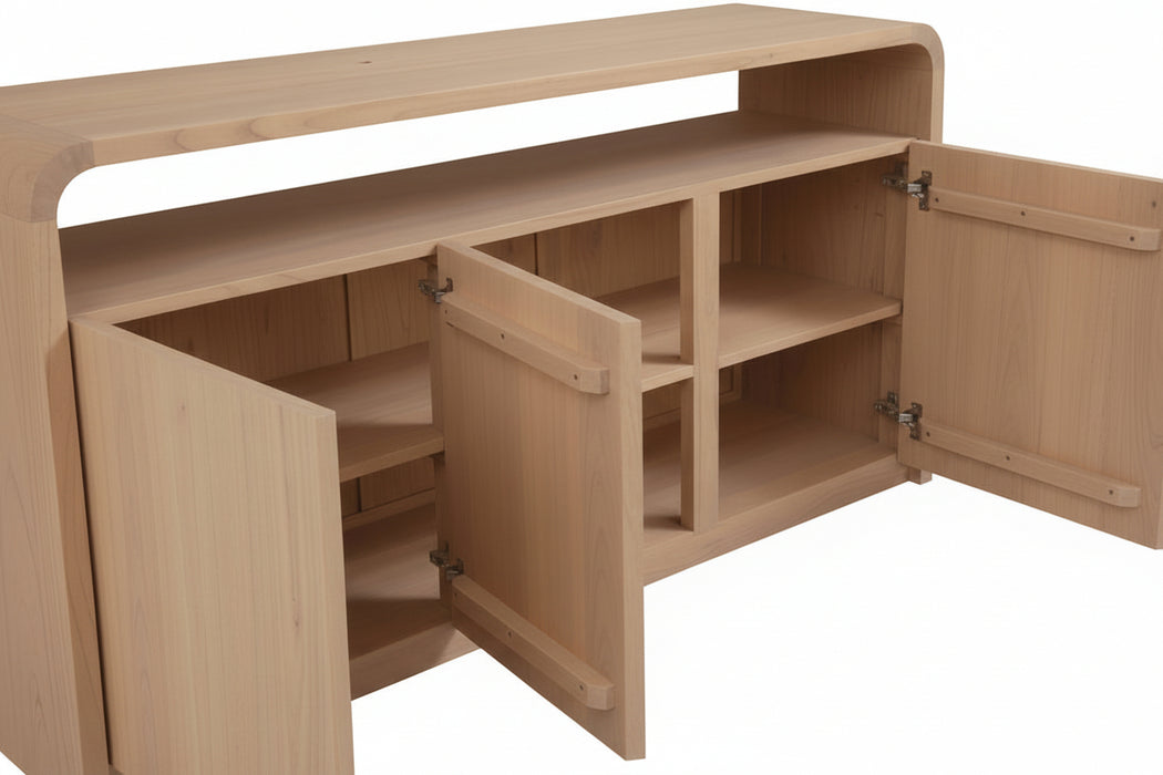 Gatsby Solid Timber 3 Door Buffet Sideboard Natural 150 cm