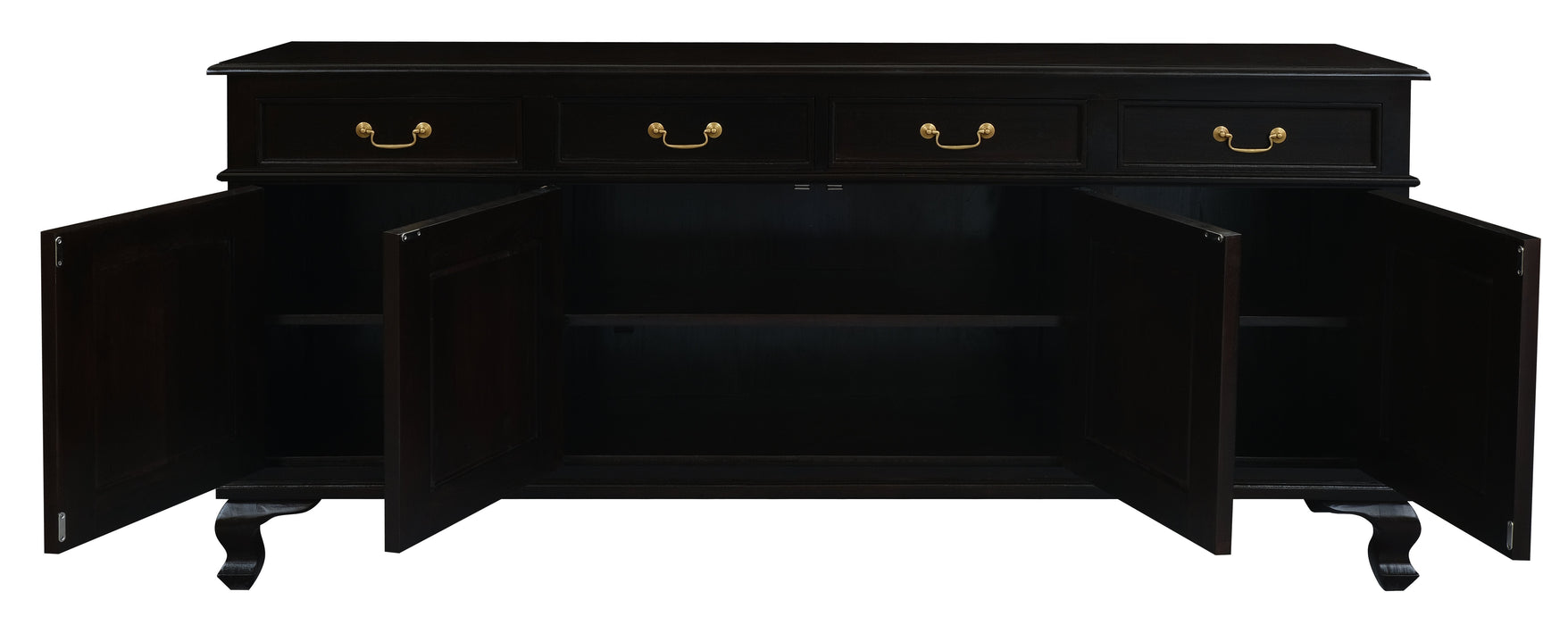Queen Ann 4 Door 4 Drawer Buffet