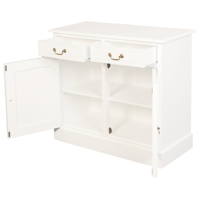 Tasmania 2 Door Buffet Sideboard Cabinet White 100cm