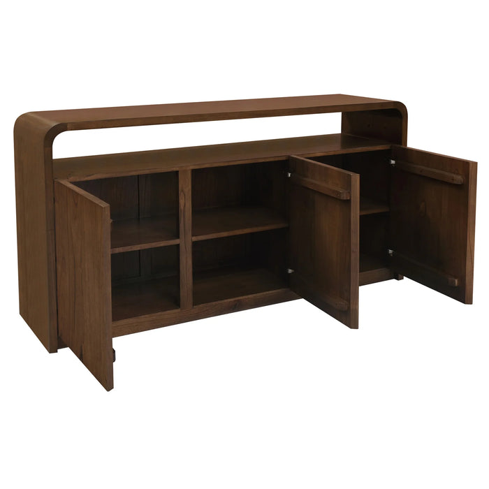 Gatsby 1.5m Solid Timber 3 Door Sideboard Buffet - Walnut