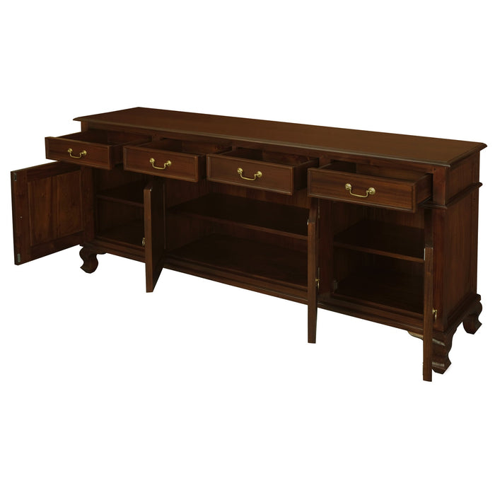 Queen Ann 4 Door 4 Drawer Buffet