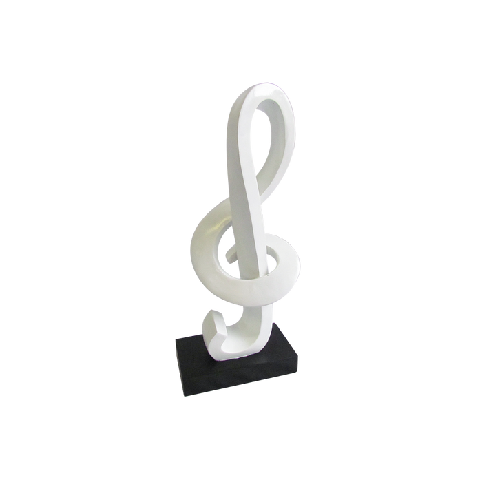 Treble Clef Note White