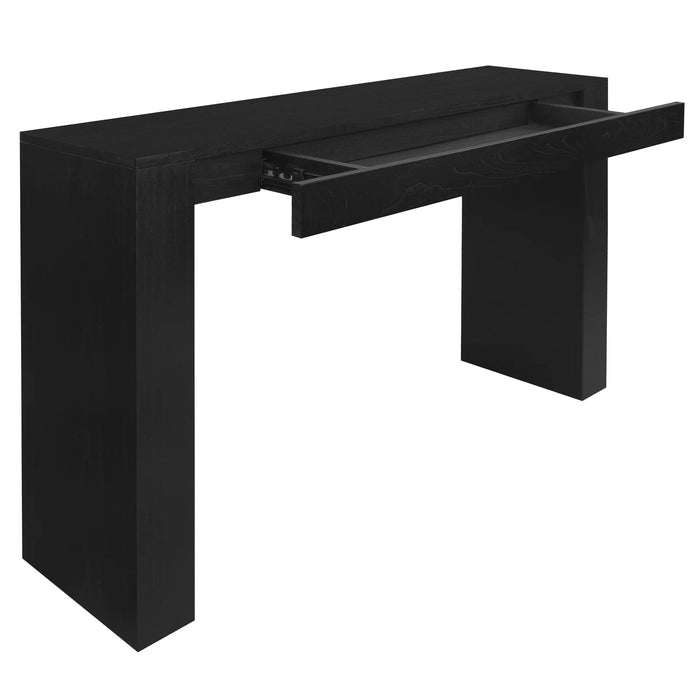 Hudson 1.2m Black Console Table - Mindi wood